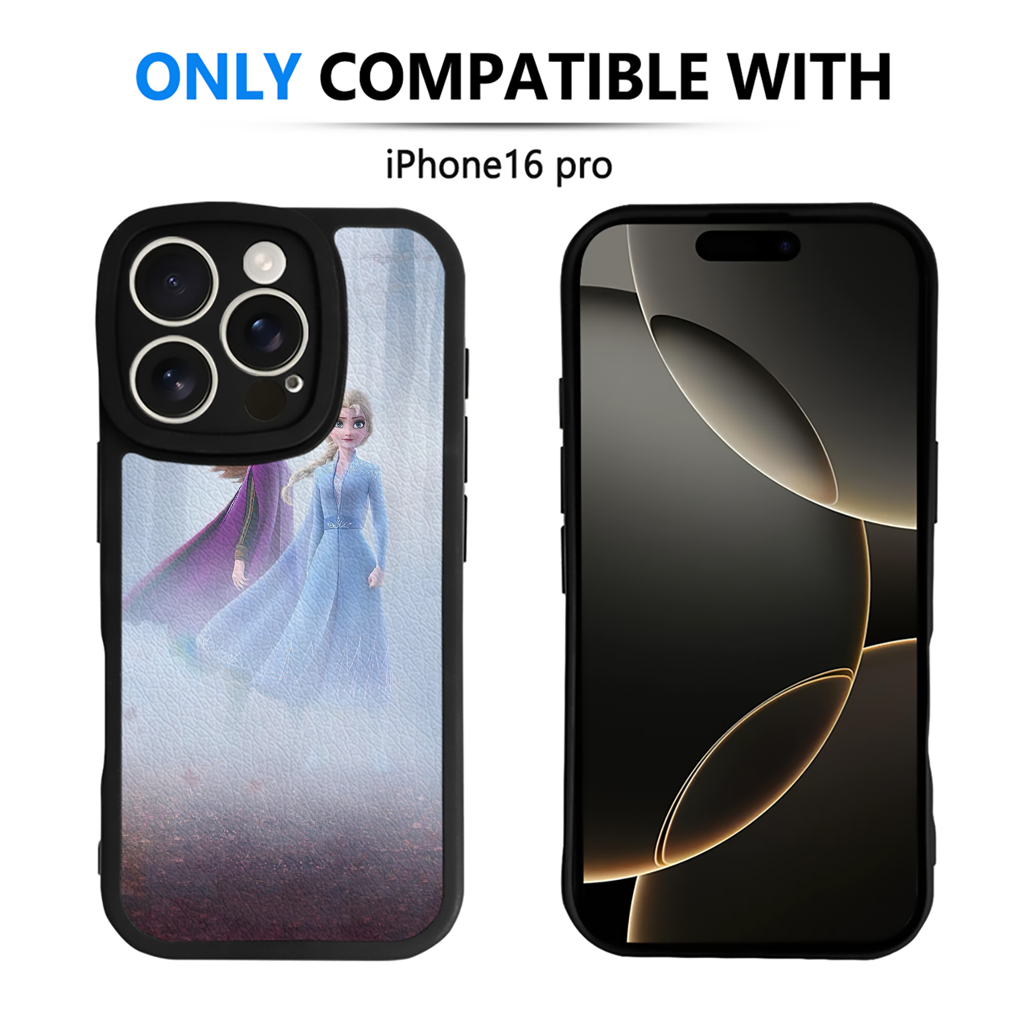 （画像用） アナと雪の女王 アンナ エルサ Frozen Anna Elsa 【iPhone 16シリーズ対応】シリコンスマホケース（レザー調） 材質：シリコン